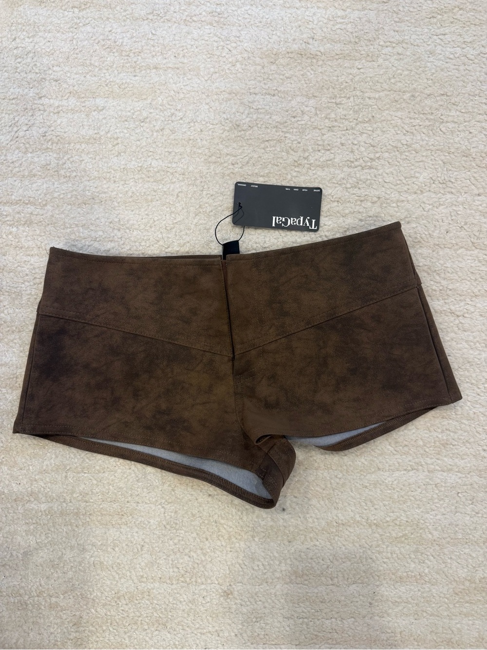 Women's Brown Stretch Bike Shorts